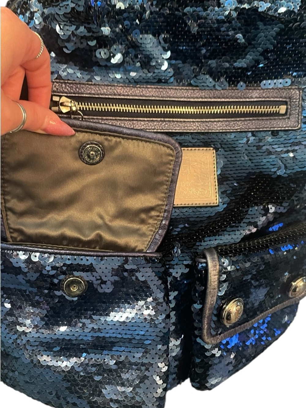 EUC Vintage Coach Poppy Sequin Spotlight Backpack Limited Edition - Picture 8 of 16